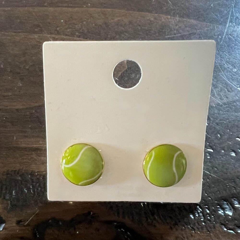 Prep Obsessed - Tennis Signature Enamel Stud Earrings